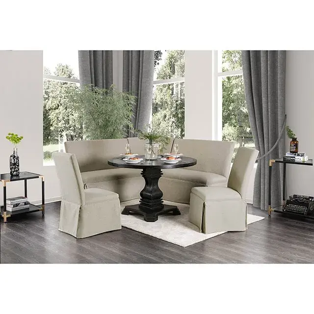 Rustic Antique Black, Beige Dining Set — Dining Table, view 3