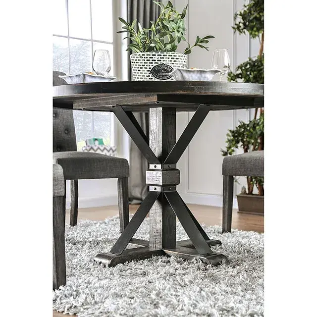 Rustic Antique Black, Ivory Dining Set, custom commercial furniture by DMD Furnishing