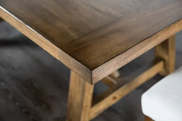 Rustic Brown Dining Set — Dining Table, view 3