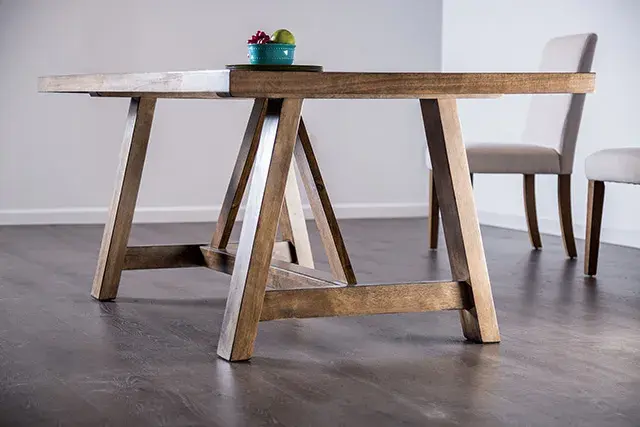 Rustic Brown Dining Set — Dining Table, view 4