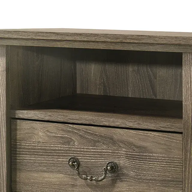 Rustic Dark Gray Nightstand — Nightstand, view 11