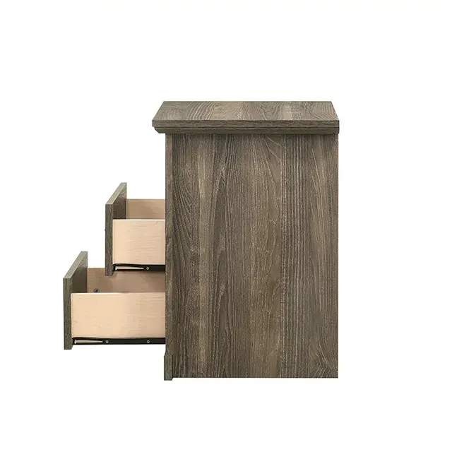 Rustic Dark Gray Nightstand — Nightstand, main view