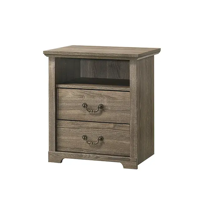 Rustic Dark Gray Nightstand — Nightstand, view 2
