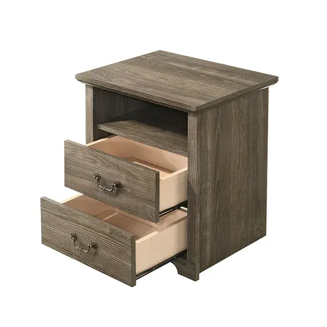 Rustic Dark Gray Nightstand — Nightstand, view 7