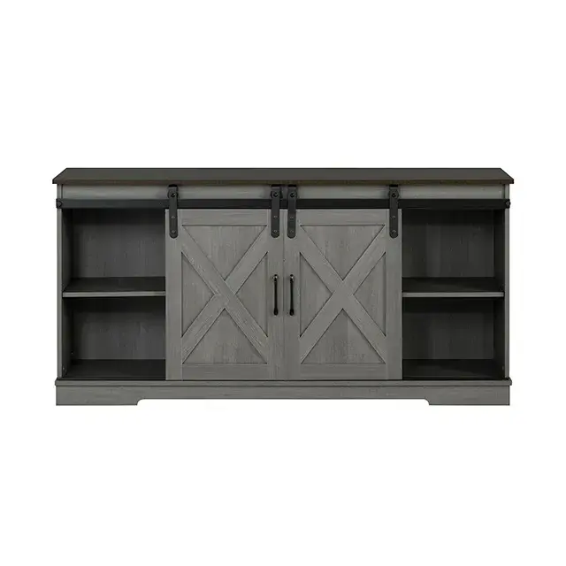 Rustic Farmhouse Brown/Gray TV Console — TV Unit, view 3