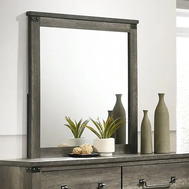 Rustic Farmhouse Rustic Gray Nightstand — Nightstand, view 4