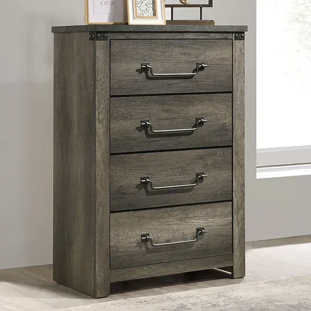 Rustic Farmhouse Rustic Gray Nightstand — Nightstand, view 5