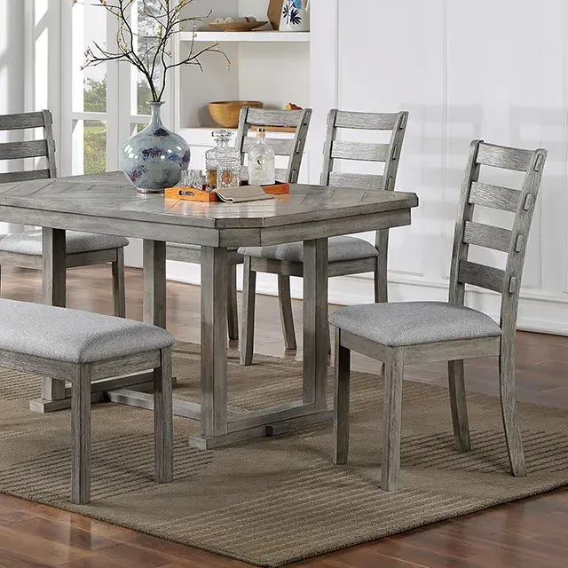 Rustic Gray Dining Set — Dining Table, main view