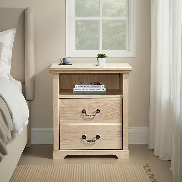 Rustic Natural Nightstand — Nightstand, view 3