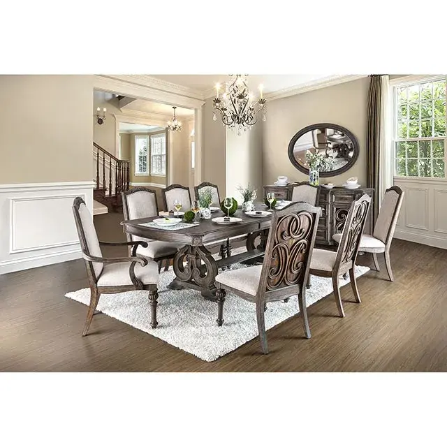 Rustic Rustic Natural Tone, Ivory Dining Set — Dining Table, view 5