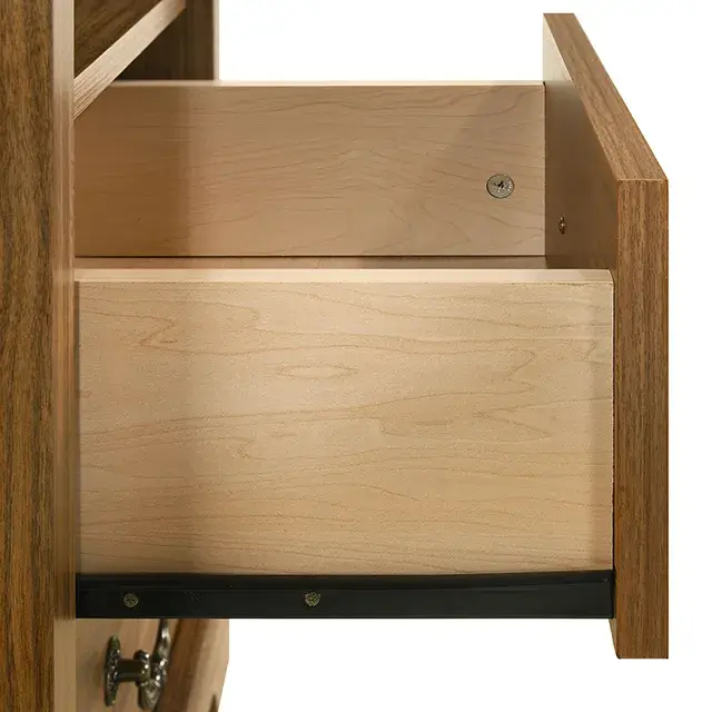 Rustic Walnut Nightstand — Nightstand, view 10