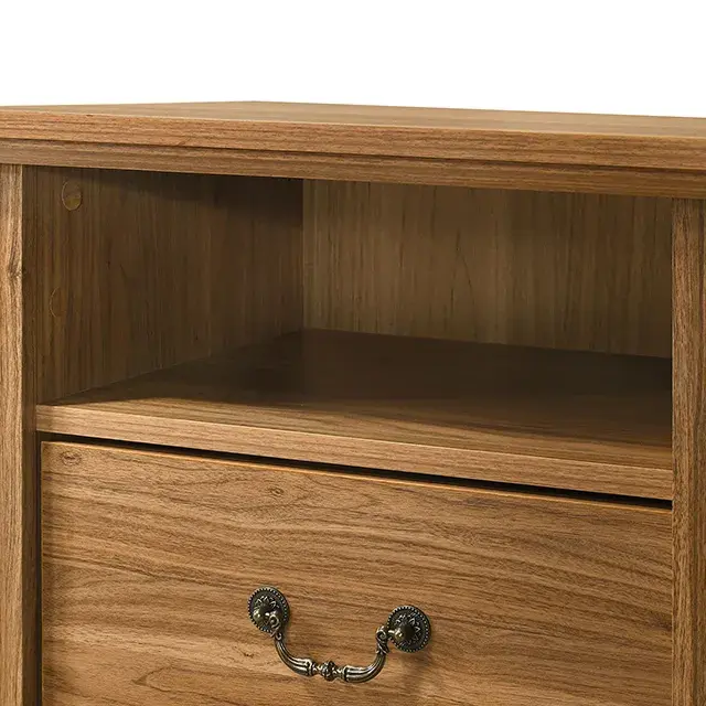 Rustic Walnut Nightstand — Nightstand, view 11