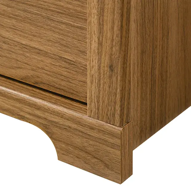 Rustic Walnut Nightstand — Nightstand, view 13