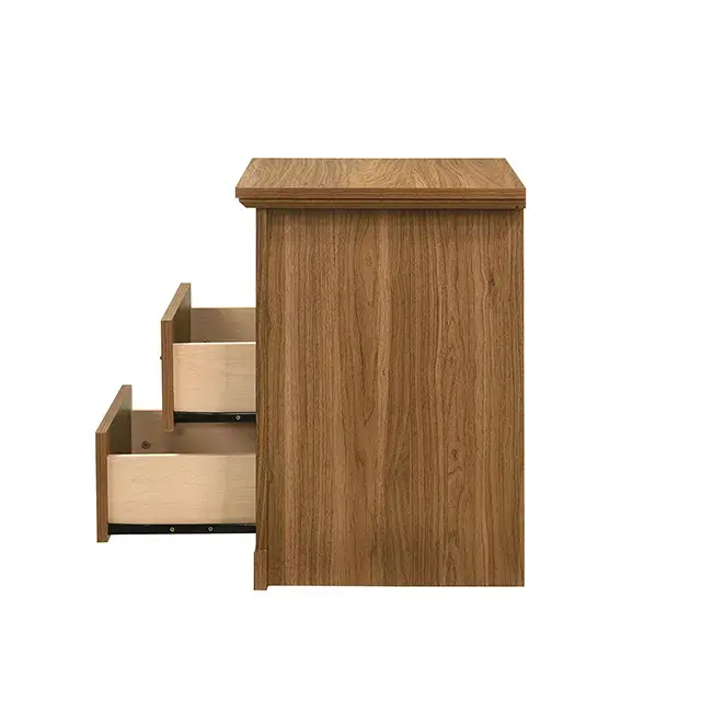 Rustic Walnut Nightstand — Nightstand, view 4
