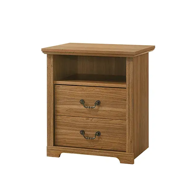 Rustic Walnut Nightstand — Nightstand, view 5