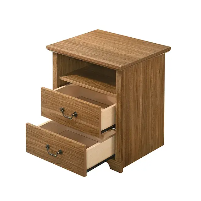Rustic Walnut Nightstand — Nightstand, view 7