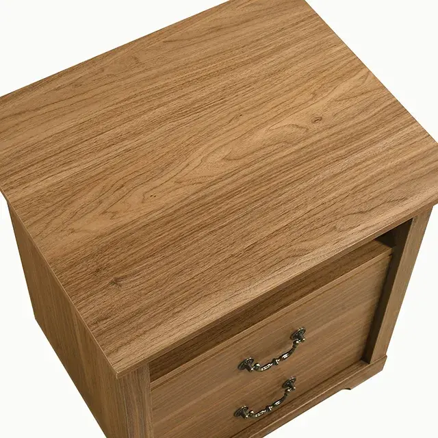 Rustic Walnut Nightstand — Nightstand, view 8
