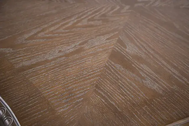 Rustic Weathered Oak Dining Set — Dining Table, main view
