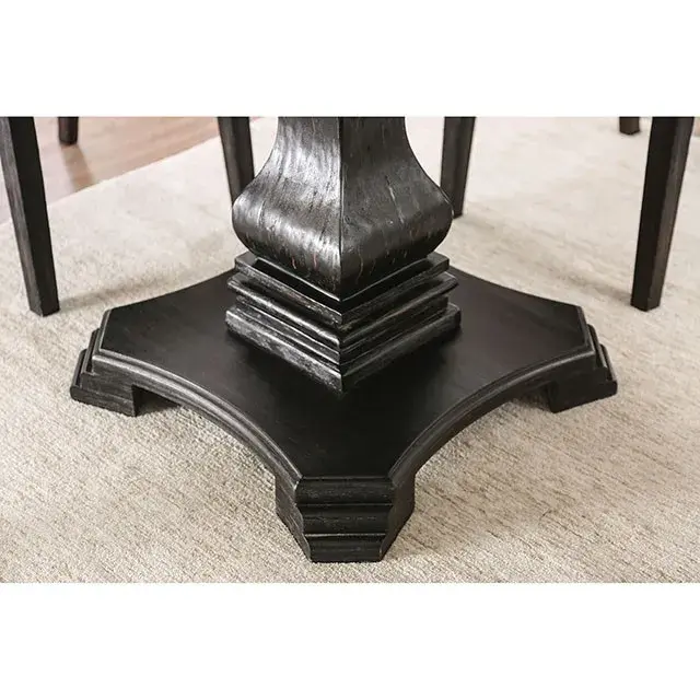 Rustic White, Antique Black Dining Set — Dining Table, view 3