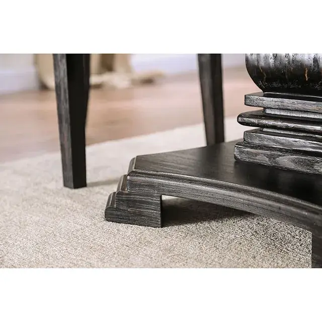 Rustic White, Antique Black Dining Set — Dining Table, main view