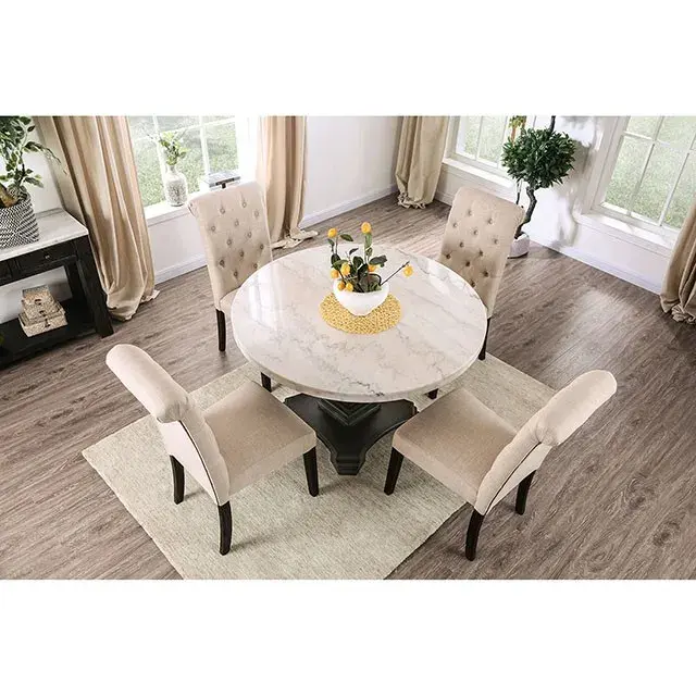 Rustic White, Antique Black Dining Set — Dining Table, view 6