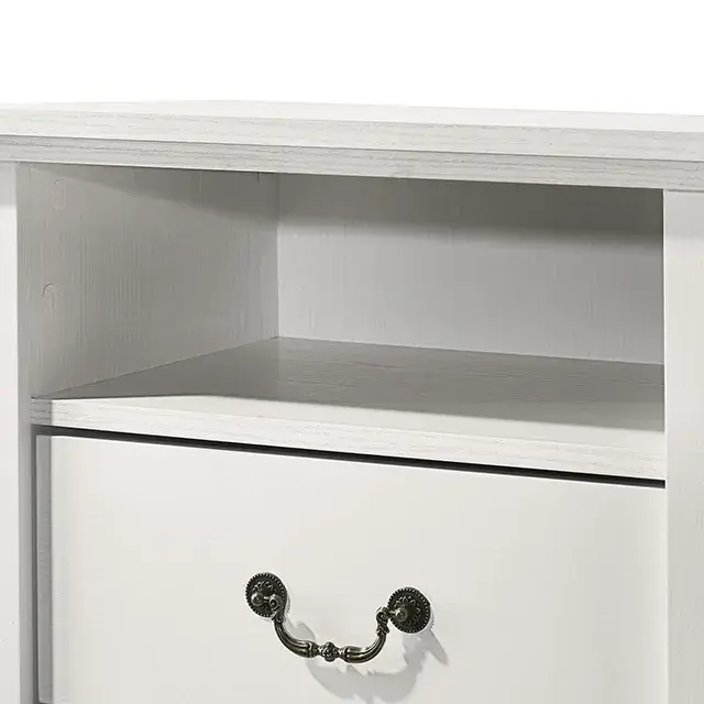 Rustic White Nightstand — Nightstand, view 11