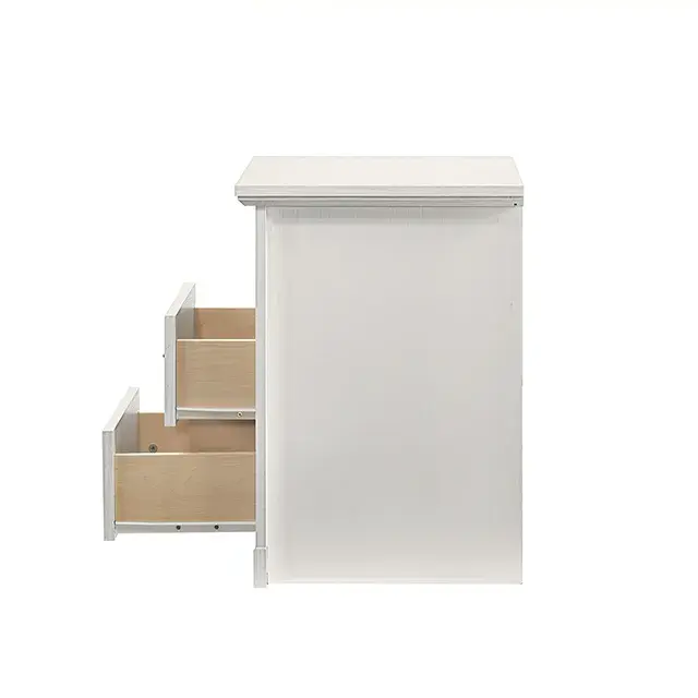 Rustic White Nightstand — Nightstand, view 4