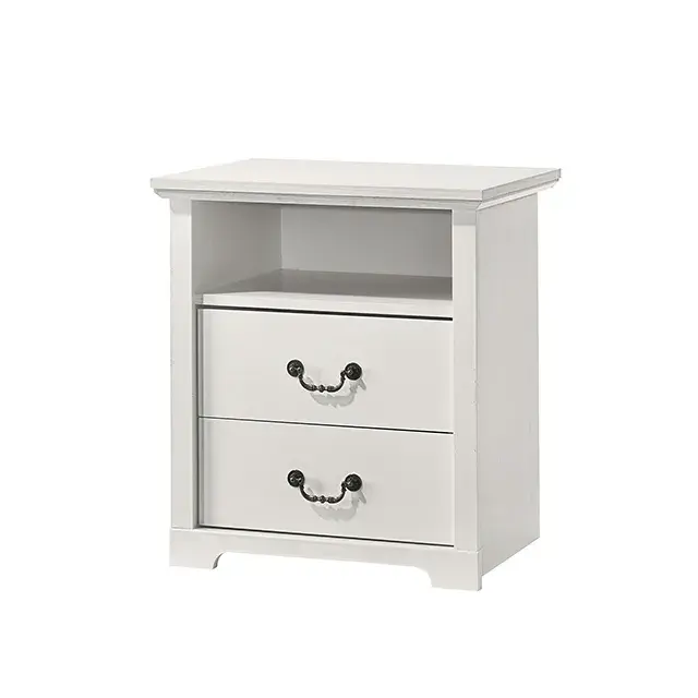 Rustic White Nightstand — Nightstand, view 5
