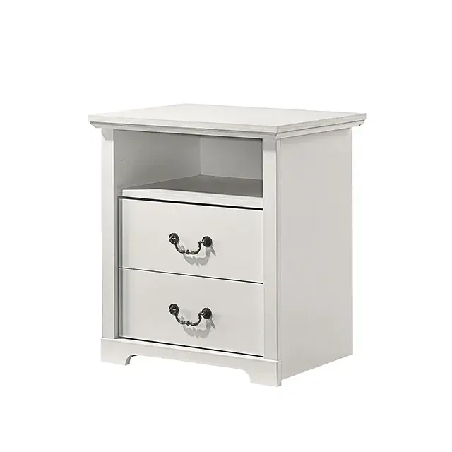 Rustic White Nightstand — Nightstand, view 6
