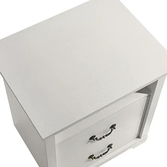 Rustic White Nightstand — Nightstand, view 8