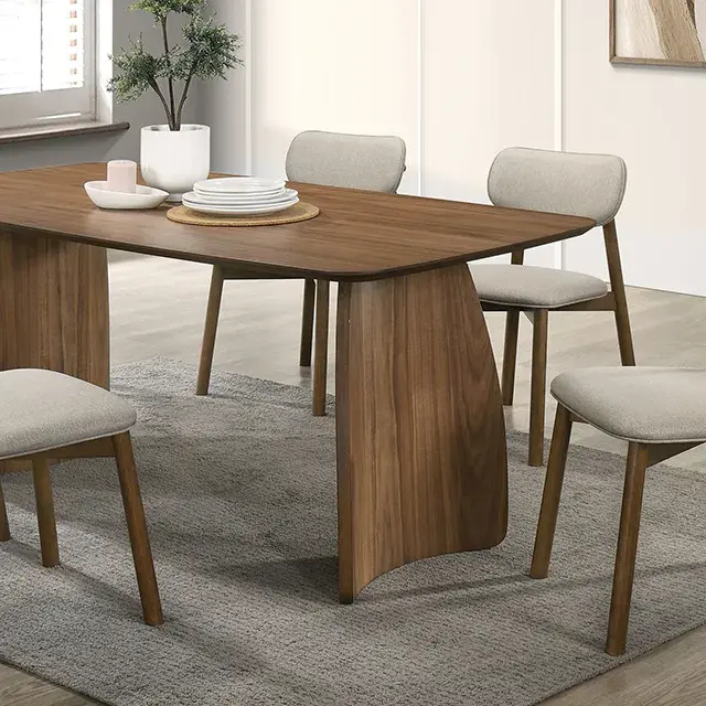 Table + 6 Chairs Mid-Century Modern Dining Set, custom commercial furniture by DMD Furnishing