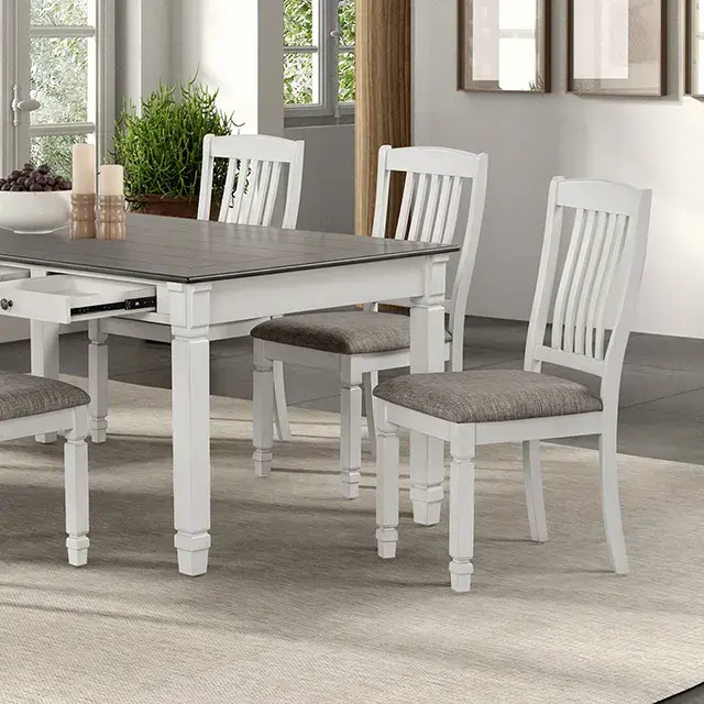 Table + 6 Chairs Rustic Farmhouse Dining Set (Pendola) — Dining Table, view 7