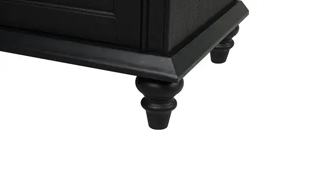 Traditional Black/Natural Nightstand — Nightstand, main view
