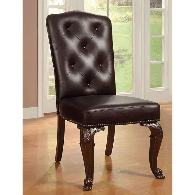 Traditional Brown Cherry Dining Set — Dining Table, view 6