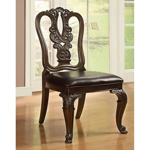 Traditional Brown Cherry Dining Set — Dining Table, view 7