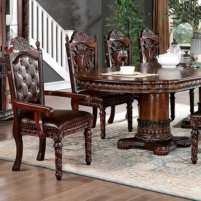 Traditional Brown Cherry Dining Set (Canyonville) — Dining Table, view 3