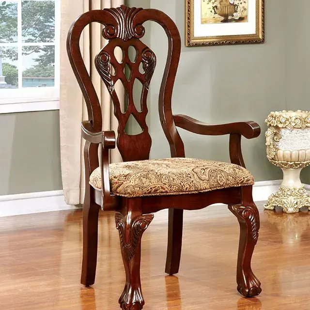 Traditional Brown Cherry Dining Set (Elana) 2 — Dining Table, view 2