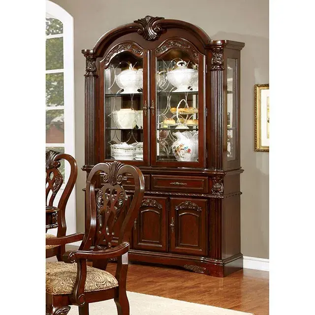 Traditional Brown Cherry Dining Set (Elana) 2 — Dining Table, view 5