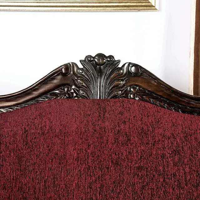 Traditional Burgundy, Brown Sofa — Sofa, view 9