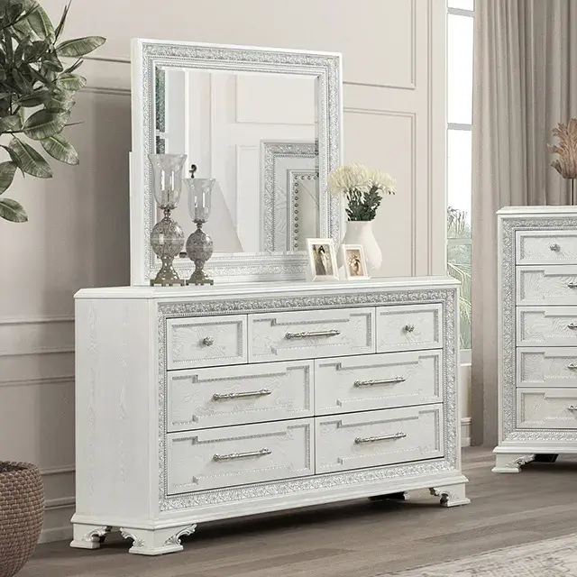 Traditional Creamy White Nightstand — Nightstand, main view