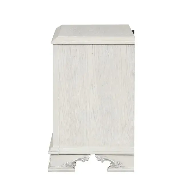 Traditional Creamy White Nightstand — Nightstand, view 12