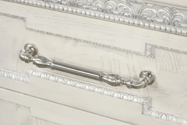Traditional Creamy White Nightstand — Nightstand, view 13
