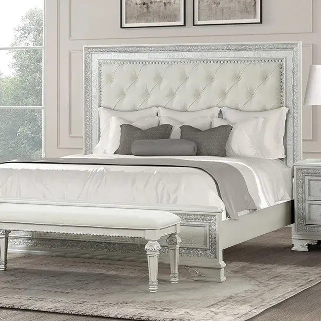 Traditional Creamy White Nightstand — Nightstand, view 3