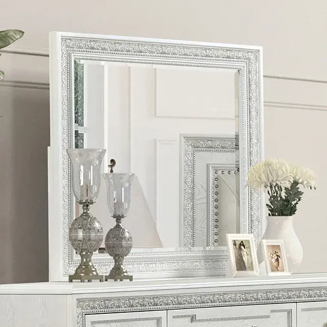 Traditional Creamy White Nightstand — Nightstand, view 4