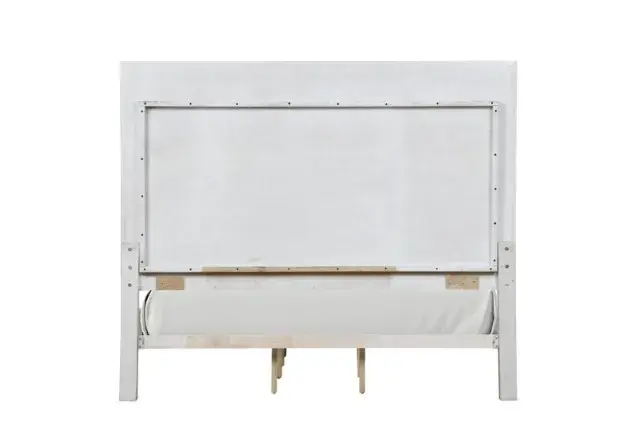 Traditional Creamy White Queen Bedroom Set — Bed Frame, view 9