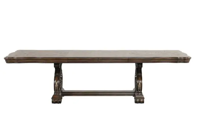 Traditional Dark Brown Dining Set — Dining Table, view 4
