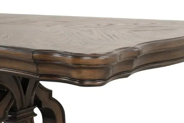 Traditional Dark Brown Dining Set — Dining Table, view 7