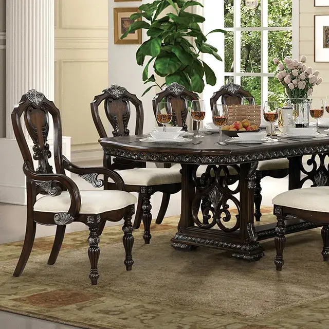 Traditional Dark Brown Dining Set (Promenade) — Dining Table, view 3