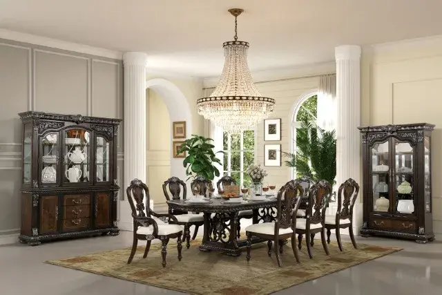 Traditional Dark Brown Dining Set (Promenade) — Dining Table, main view