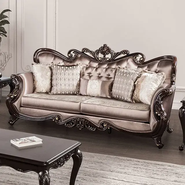 Traditional Dark Cherry/Brown Accent Chair — Lounge Chair, view 6
